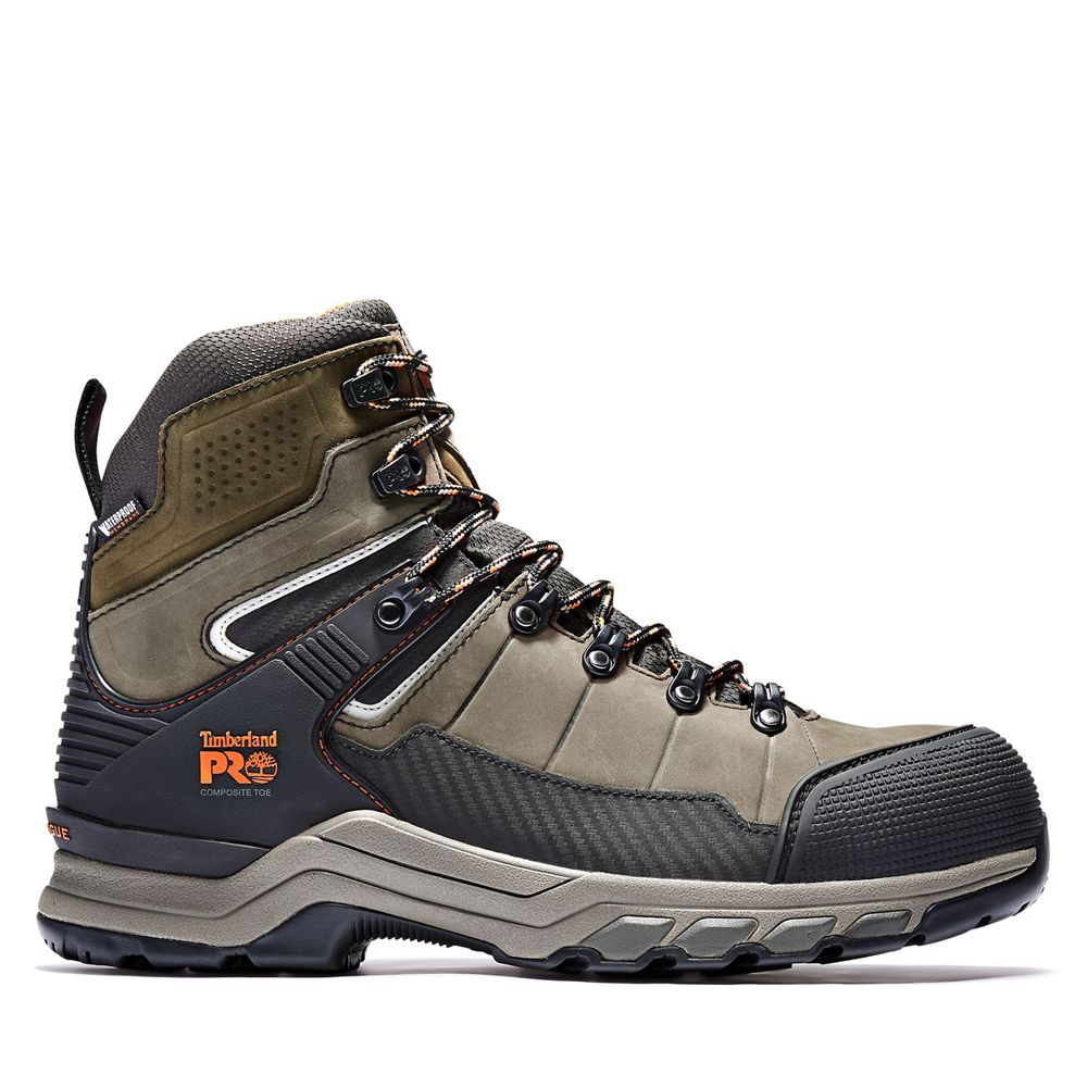 Botas de Trabajo Timberland Hombre Pro® Hypercharge Trd Waterproof Composite-Toe Verde Oliva/Negras